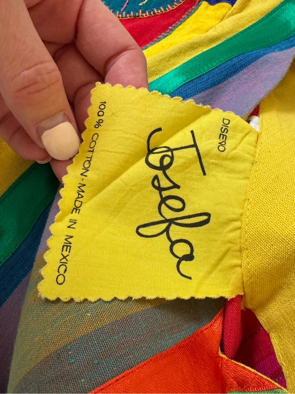 Josefa Colorblock Maxi Dress with Bold Geometric Accents - Yellow, Green, Pink - Picture 6 of 12
